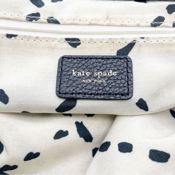 Kate Spade Bag Bexley Stevie Pebbled Black Leather Handbag Medium Slouchy Tote - Picture 13 of 16